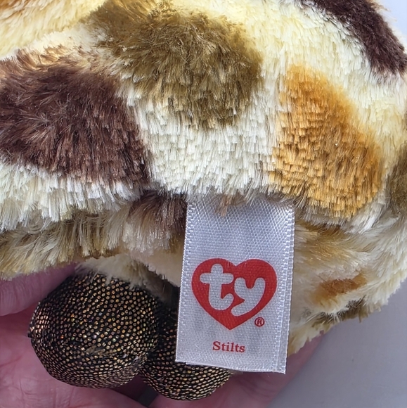 Ty Beanie Boos Stilts the Tan Spotted Giraffe Stuffed Animal Plush - Picture 6 of 8